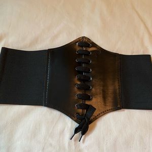 Black Corset stretch and tie belt